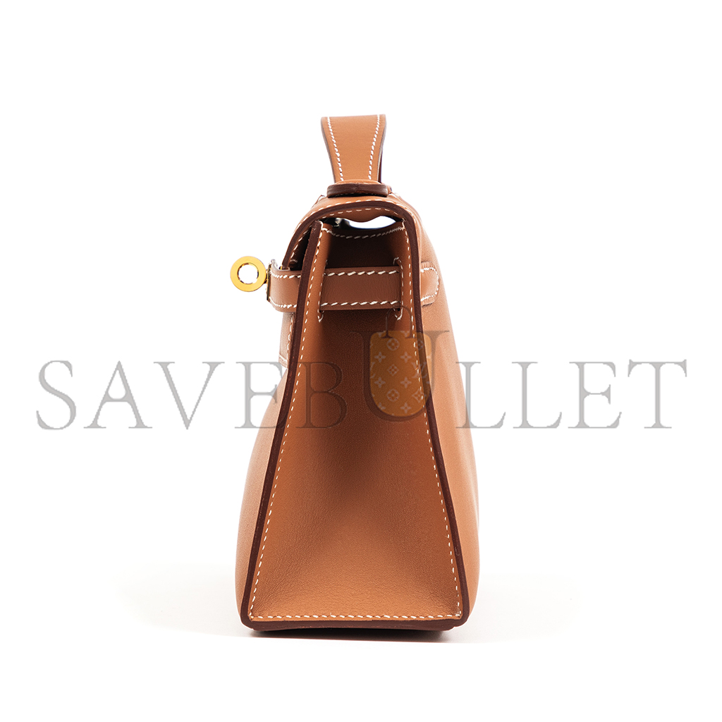 H**mes gold swift kelly pochette gold hardware (22*14*7cm)